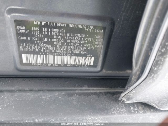 4S4BRCCC4E3309171 Subaru Outback 2.5i Premium