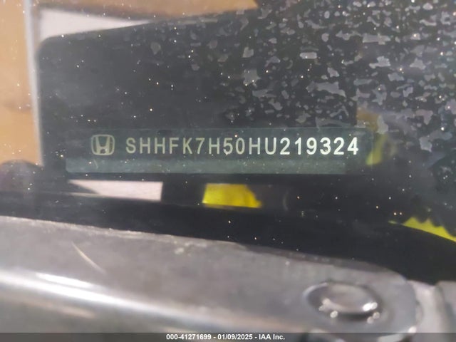 SHHFK7H50HU219324 Honda CIVIC EX