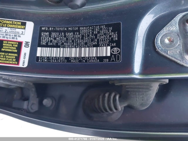 2T1BURHE4GC609755 Toyota Corolla S Plus