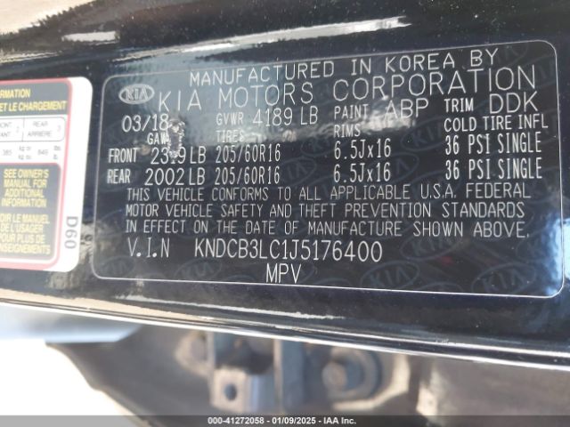 2018 KIA NIRO KNDCB3LC1J5176400 Photo 8