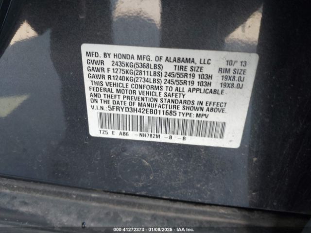 5FRYD3H42EB011685 Acura Mdx Technology Package