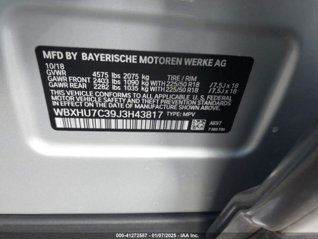 WBXHU7C39J3H43817 BMW X1 Sdrive28i