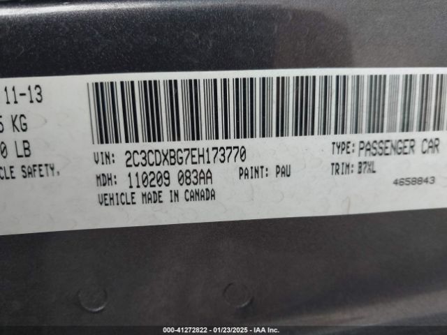 2C3CDXBG7EH173770 Dodge Charger Se