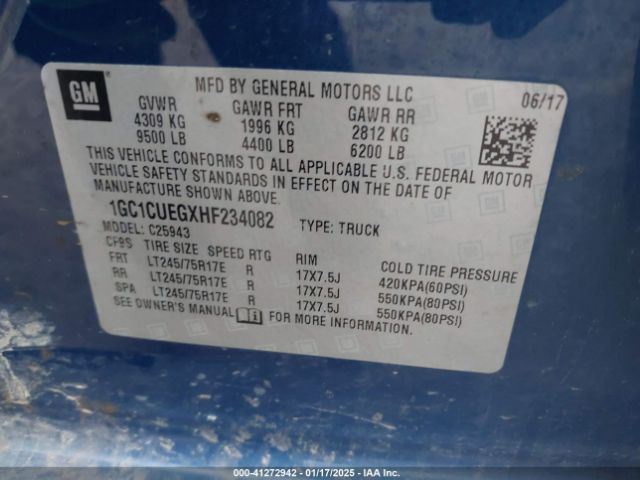 1GC1CUEGXHF234082 Chevrolet Silverado 2500hd Wt