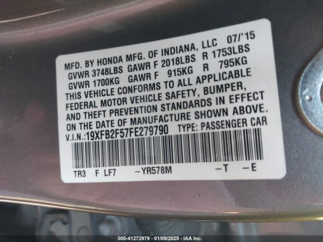 19XFB2F57FE279790 Honda Civic Lx