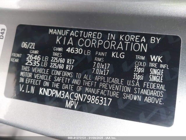 KIA Sportage Lx 2022 KNDPM3AC9N7986317 Image 9