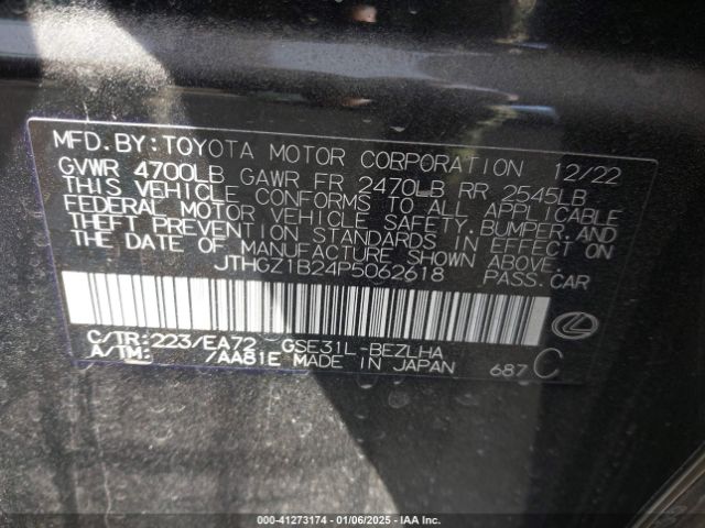 JTHGZ1B24P5062618 Lexus Is 350 F Sport