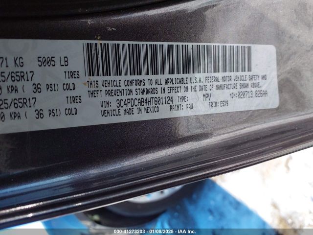 2017 DODGE JOURNEY 3C4PDCAB4HT601124 Photo 8