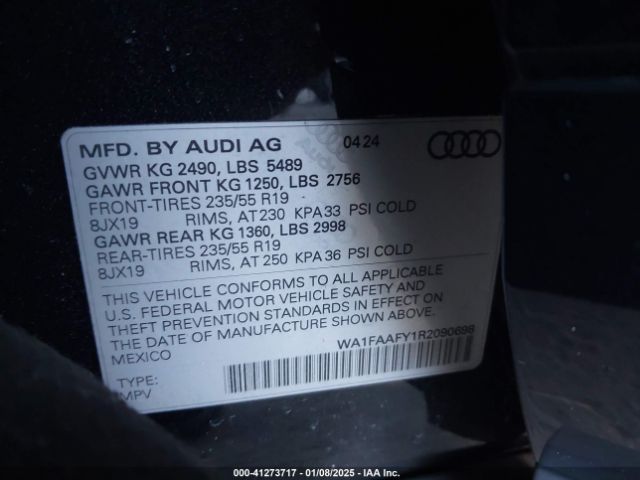 2024 AUDI Q5 WA1FAAFY1R2090698 Photo 8