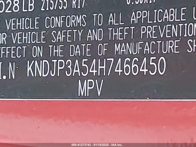 KIA SOUL + 2017 KNDJP3A54H7466450 Image 9
