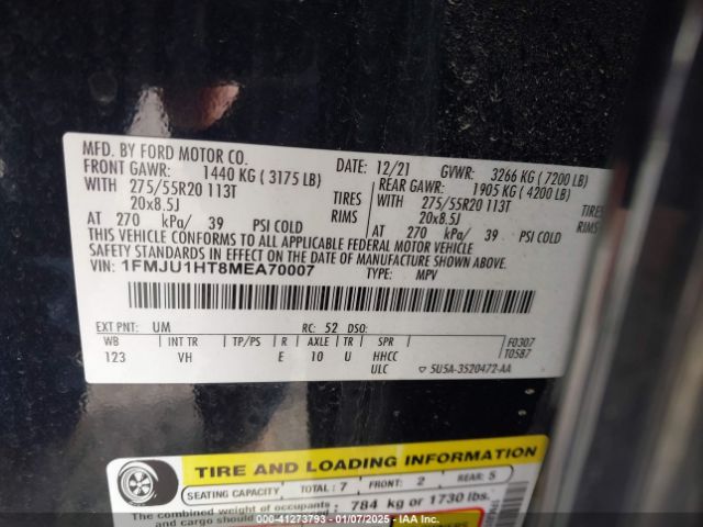 1FMJU1HT8MEA70007 Ford Expedition Xlt