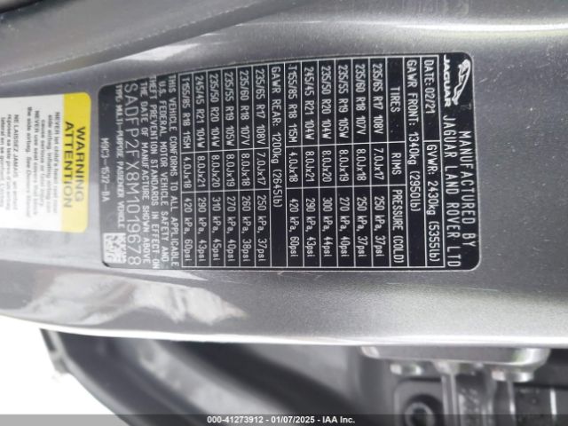 2021 JAGUAR E-PACE SADFP2FX8M1019678 Photo 8