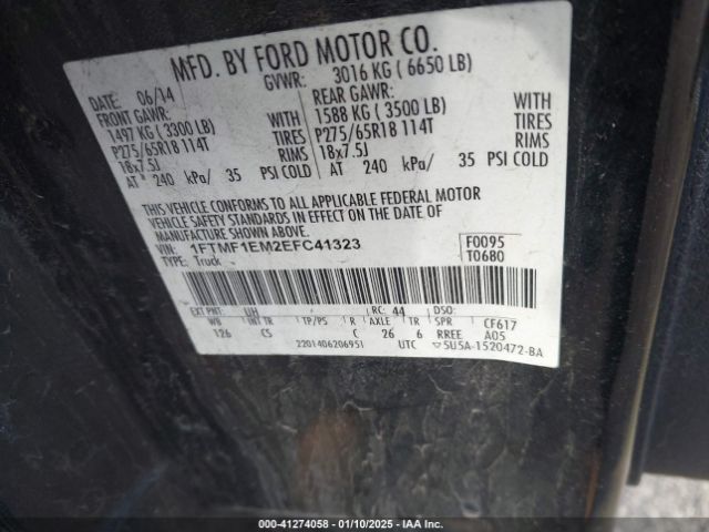 1FTMF1EM2EFC41323 Ford F-150 Stx