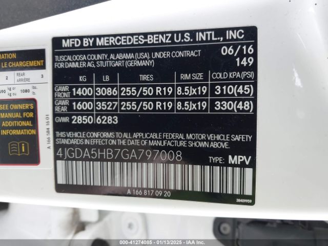 4JGDA5HB7GA797008 Mercedes-Benz Gle 350 4matic