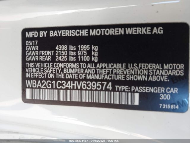 2017 BMW 2 SERIES WBA2G1C34HV639574 Photo 8