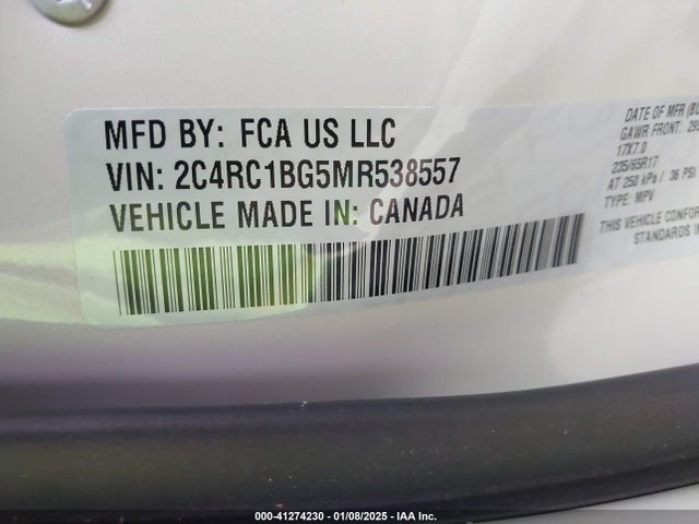 Chrysler Pacifica Touring L 2021 2C4RC1BG5MR538557 Image 9