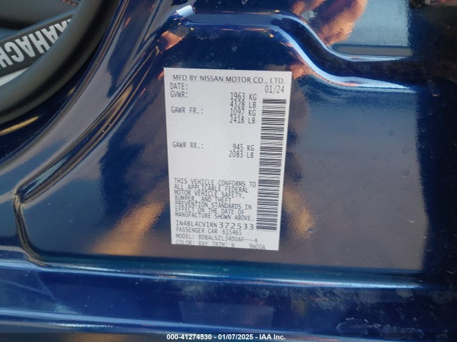1N4BL4CV1RN372533 Nissan Altima Sr Fwd