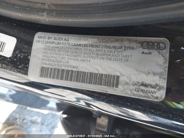 2013 AUDI A6 WAUGGAFC0DN055362 Photo 8