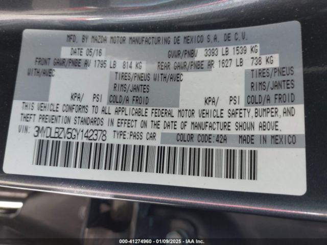 3MYDLBZV5GY142378 Scion IA