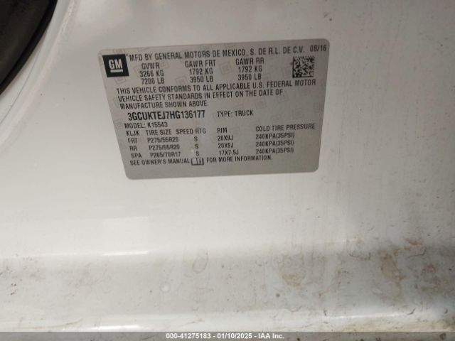 3GCUKTEJ7HG136177 Chevrolet Silverado 1500 High Country