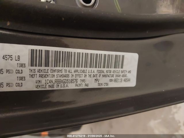 1C4NJRBBXGD518576 Jeep Patriot Sport