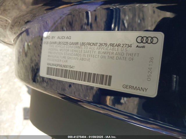2020 AUDI S5 CABRIOLET WAUW4GF56LN001541 Photo 8