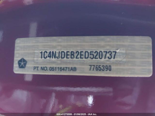 1C4NJDEB2ED520737 Jeep Compass Latitude