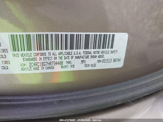 Chrysler Pacifica Touring-l 2017 2C4RC1BG7HR734408 Image 9