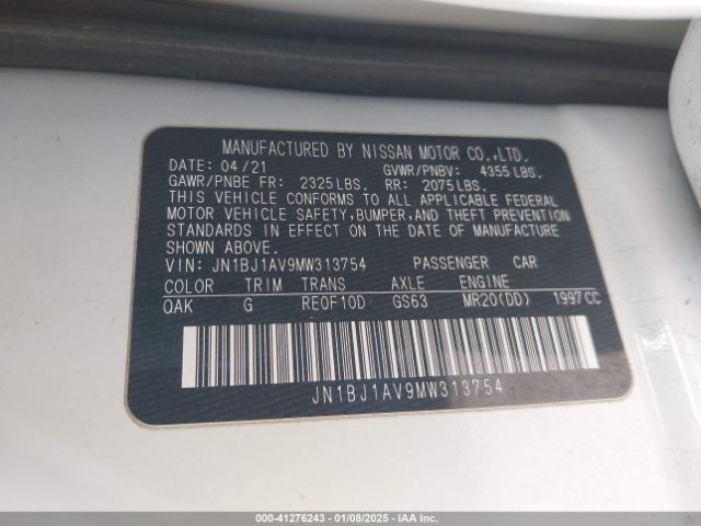 JN1BJ1AV9MW313754 Nissan Rogue Sport S Fwd Xtronic Cvt
