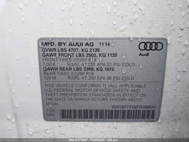 WA1BFCFS9FR006640 Audi Q3 2.0t Premium Plus