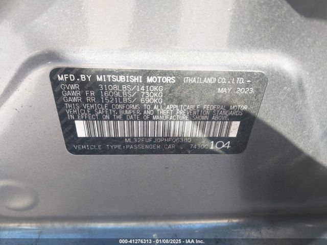 2023 MITSUBISHI MIRAGE G4 ML32FUFJ0PHF06380 Photo 8