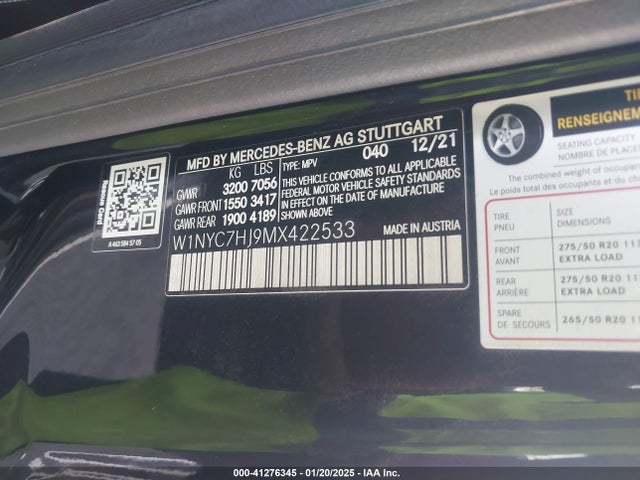 W1NYC7HJ9MX422533 Mercedes-Benz Amg G 63 4matic