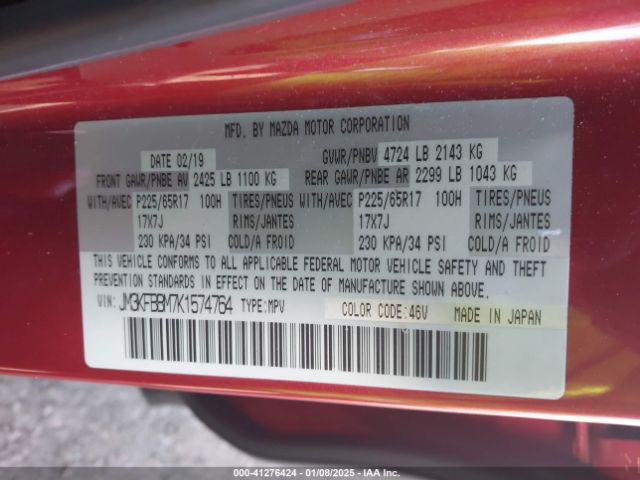 JM3KFBBM7K1574764 Mazda CX-5 SPORT