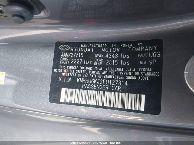 Hyundai Genesis 3.8 Ultimate 2015 KMHHU6KJ2FU127314 Image 9
