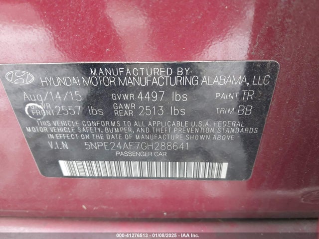 Hyundai SONATA SE 2016 5NPE24AF7GH288641 Image 9