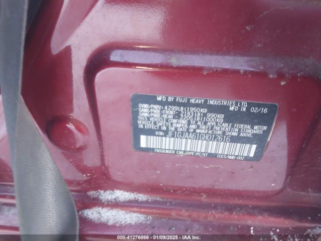 JF1GJAA61GH012616 Subaru Impreza 2.0i