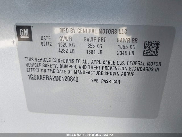 2013 CADILLAC ATS 1G6AA5RA2D0120840 Photo 8