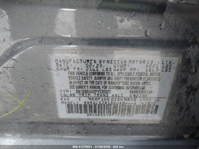 Nissan Sentra Sr Xtronic Cvt 2023 3N1AB8DV2PY230922 Image 9