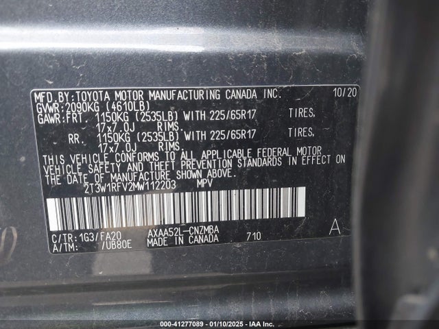 Toyota Rav4 Xle 2021 2T3W1RFV2MW112203 Image 9