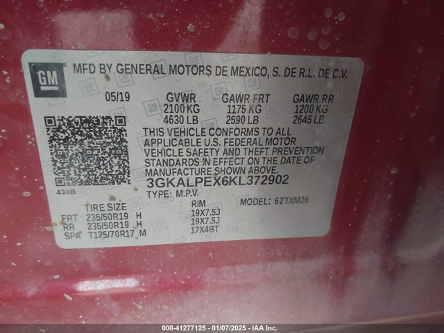 GMC Terrain Slt 2019 3GKALPEX6KL372902 Image 9