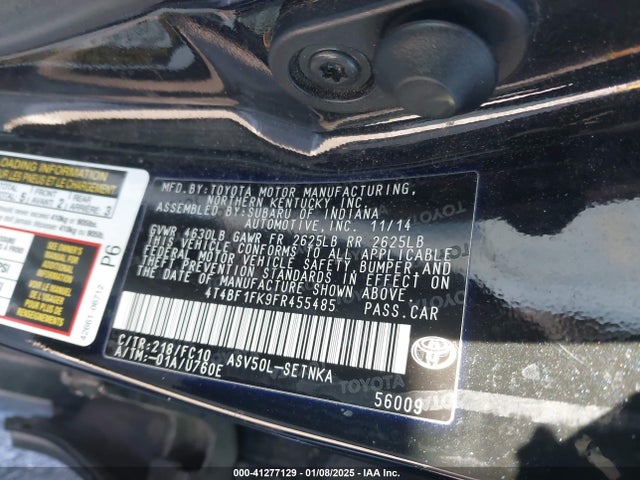 Toyota CAMRY LE 2015 4T4BF1FK9FR455485 Image 9