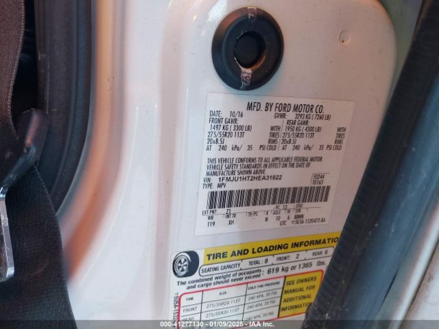 1FMJU1HT2HEA31922 Ford Expedition Xlt