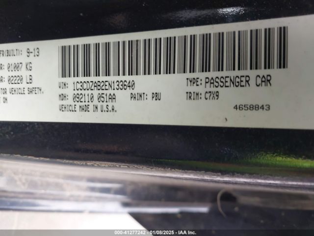 1C3CDZAB2EN133640 Dodge AVENGER SE
