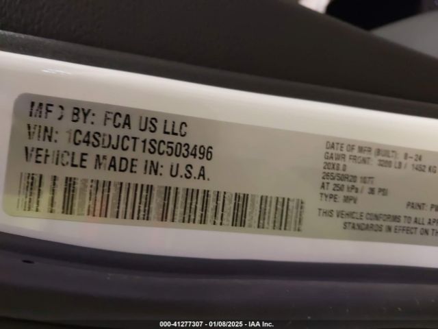 1C4SDJCT1SC503496 Dodge Durango R/t Plus Awd