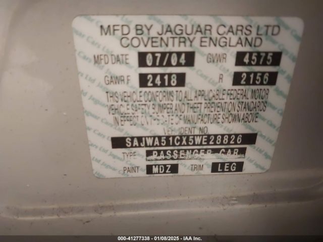 2005 JAGUAR X-TYPE SAJWA51CX5WE28826 Photo 8