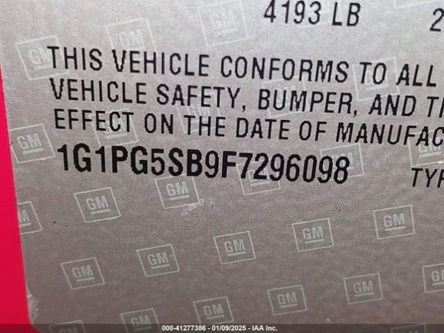 1G1PG5SB9F7296098 Chevrolet CRUZE LTZ