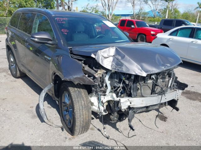 5TDDGRFH7KS072831 Toyota Highlander Hybrid Limited Platinum