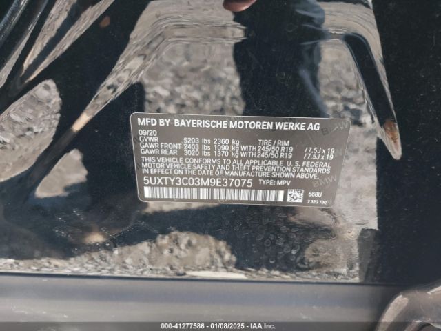 5UXTY3C03M9E37075 BMW X3 Sdrive30i