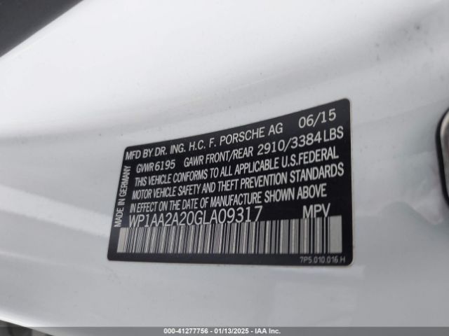 2016 PORSCHE CAYENNE WP1AA2A20GLA09317 Photo 8