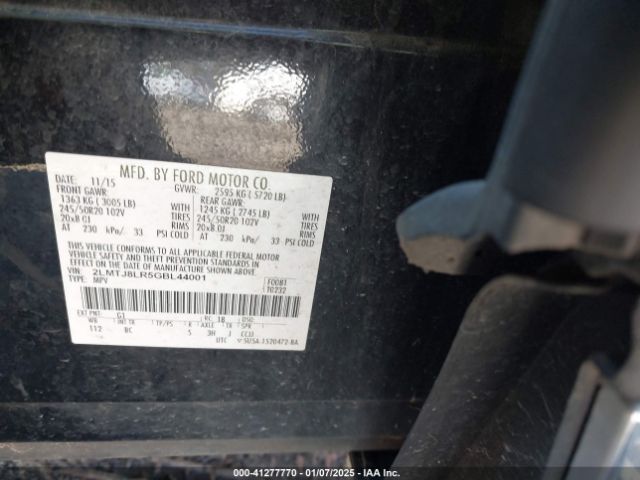 2LMTJ8LR5GBL44001 Lincoln Mkx Reserve